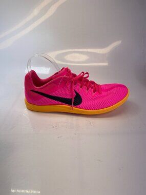 Nike Zoom Rival Track & Field Distance Hyper Pink w spikes Cleats mens Sz 10.5